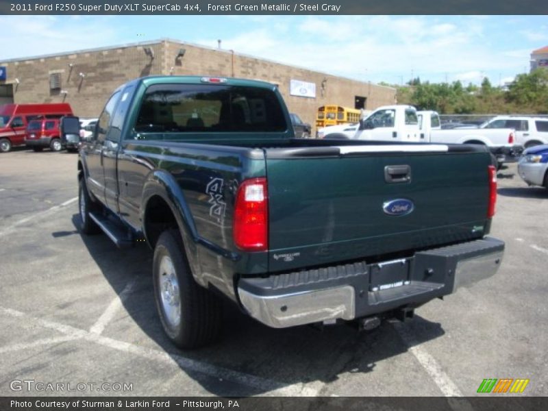 Forest Green Metallic / Steel Gray 2011 Ford F250 Super Duty XLT SuperCab 4x4