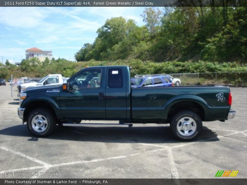 Forest Green Metallic / Steel Gray 2011 Ford F250 Super Duty XLT SuperCab 4x4