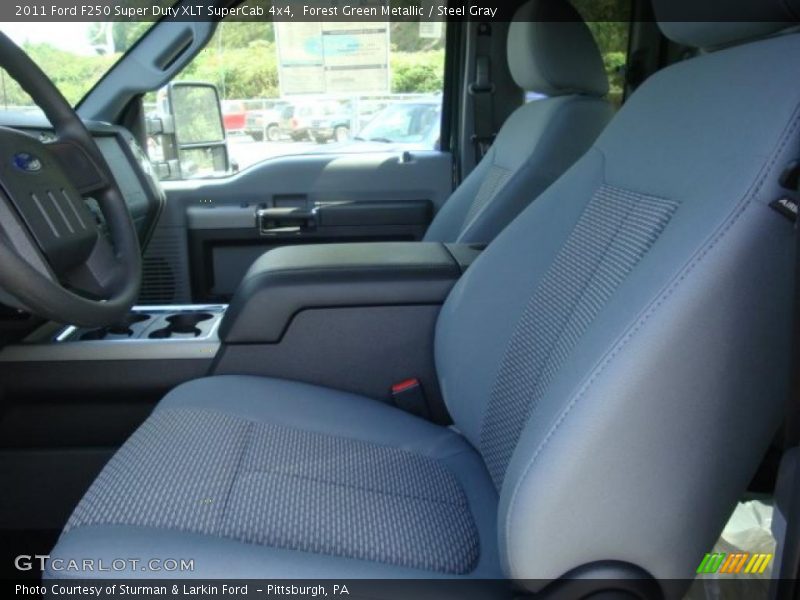 Forest Green Metallic / Steel Gray 2011 Ford F250 Super Duty XLT SuperCab 4x4