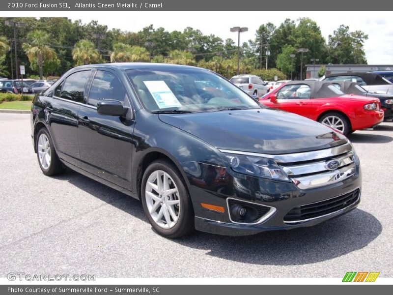 Atlantis Green Metallic / Camel 2010 Ford Fusion SEL