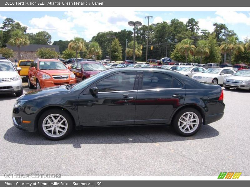 Atlantis Green Metallic / Camel 2010 Ford Fusion SEL