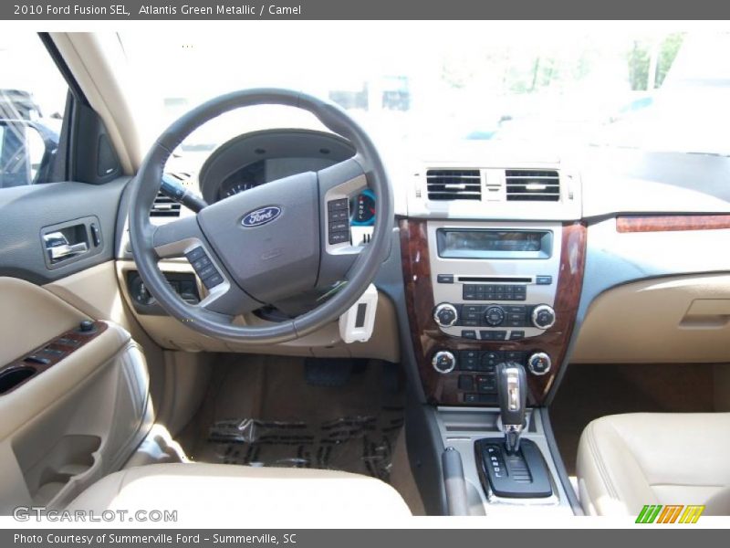 Atlantis Green Metallic / Camel 2010 Ford Fusion SEL