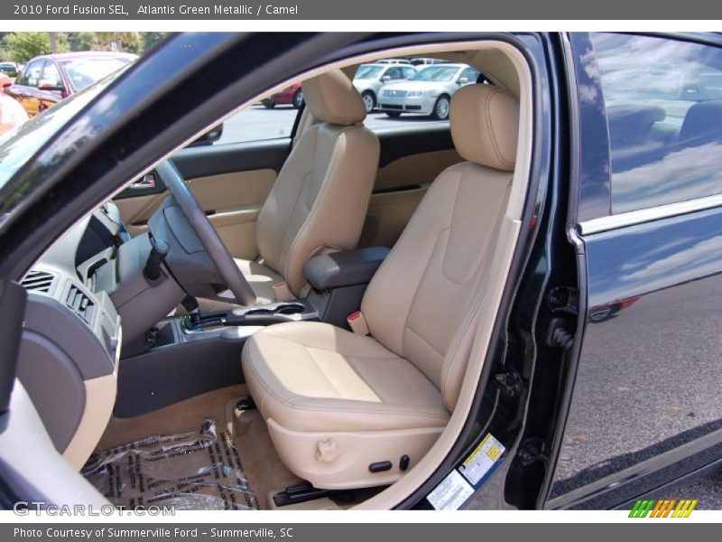 Atlantis Green Metallic / Camel 2010 Ford Fusion SEL