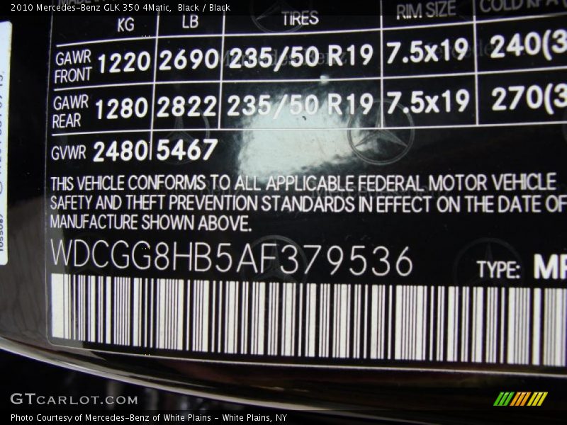 Black / Black 2010 Mercedes-Benz GLK 350 4Matic