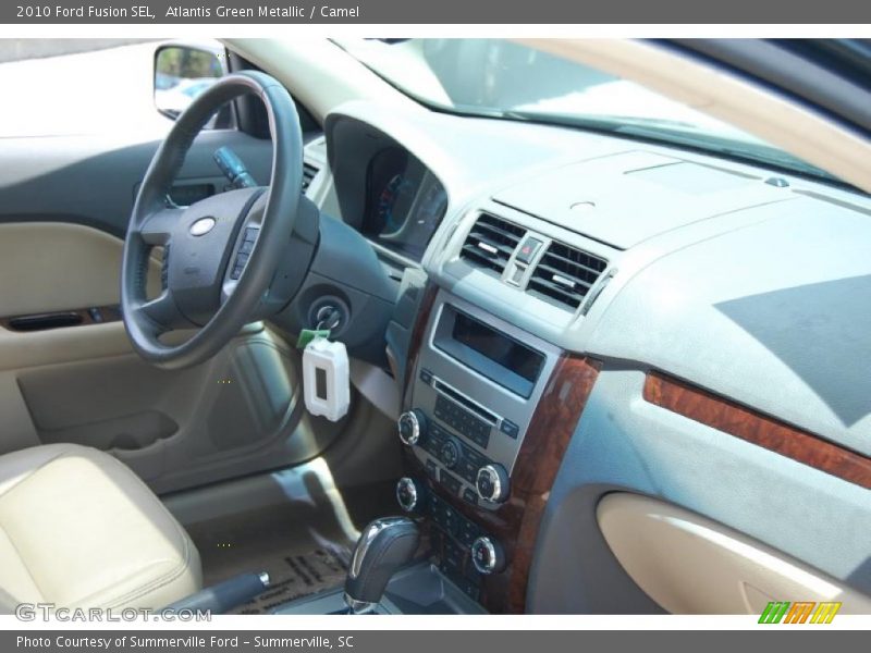 Atlantis Green Metallic / Camel 2010 Ford Fusion SEL
