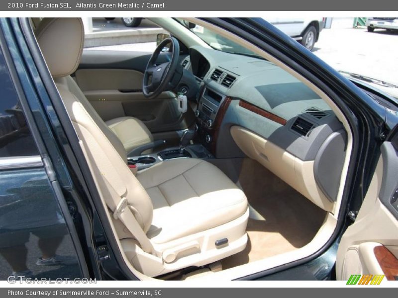 Atlantis Green Metallic / Camel 2010 Ford Fusion SEL