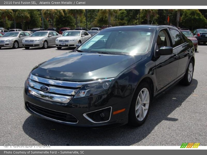 Atlantis Green Metallic / Camel 2010 Ford Fusion SEL