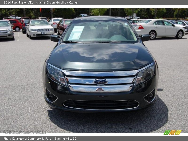 Atlantis Green Metallic / Camel 2010 Ford Fusion SEL