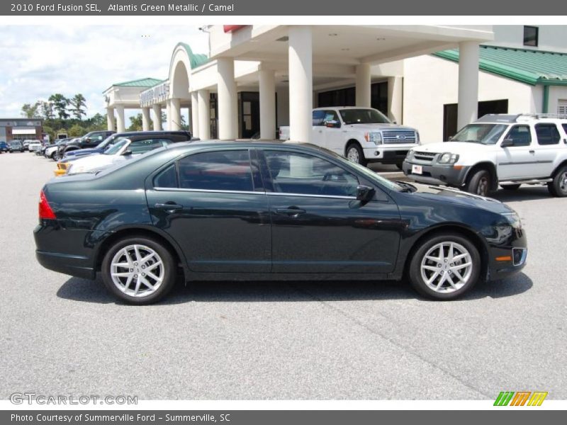 Atlantis Green Metallic / Camel 2010 Ford Fusion SEL