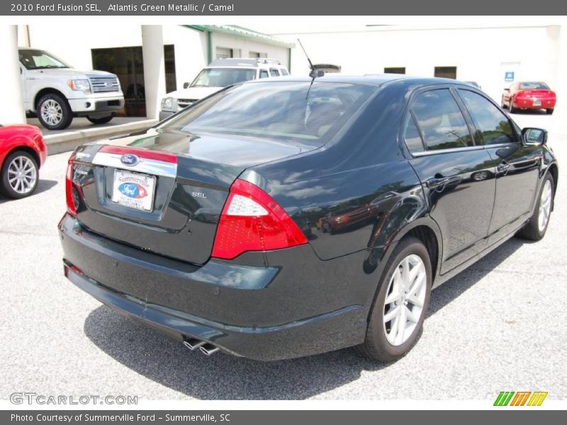 Atlantis Green Metallic / Camel 2010 Ford Fusion SEL