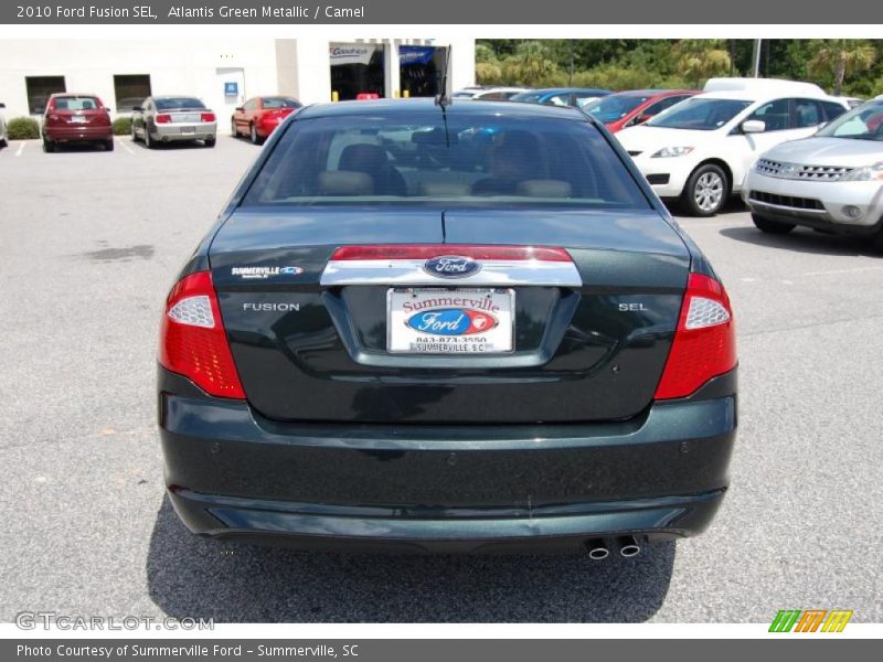 Atlantis Green Metallic / Camel 2010 Ford Fusion SEL