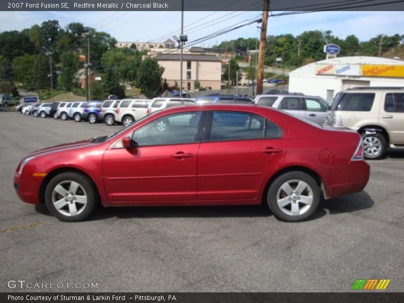 Redfire Metallic / Charcoal Black 2007 Ford Fusion SE