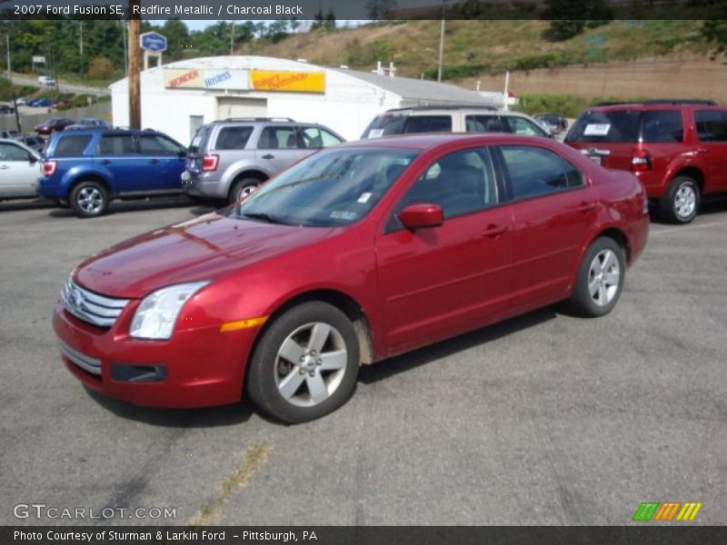 Redfire Metallic / Charcoal Black 2007 Ford Fusion SE