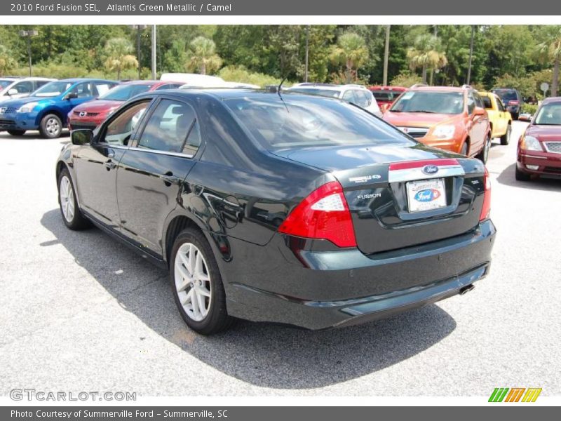 Atlantis Green Metallic / Camel 2010 Ford Fusion SEL