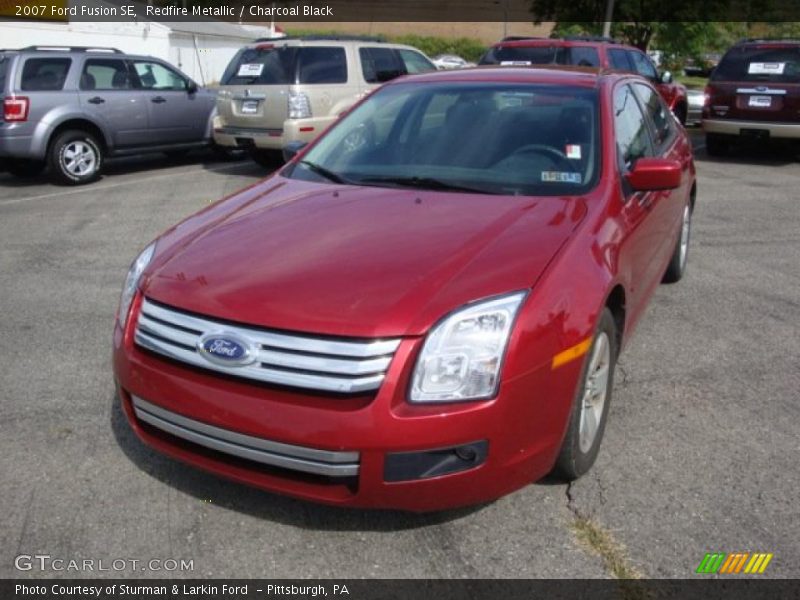Redfire Metallic / Charcoal Black 2007 Ford Fusion SE