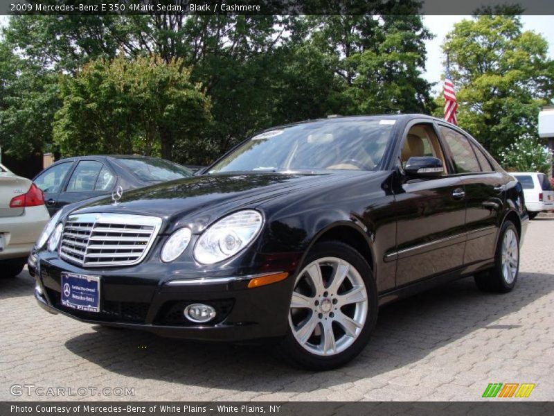 Black / Cashmere 2009 Mercedes-Benz E 350 4Matic Sedan
