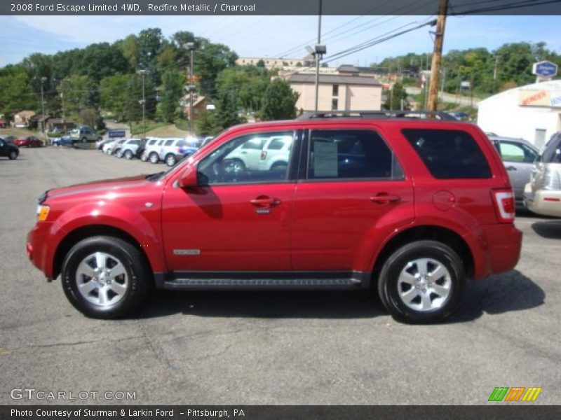 Redfire Metallic / Charcoal 2008 Ford Escape Limited 4WD