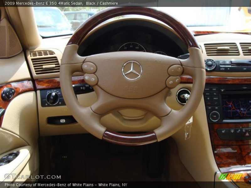 Black / Cashmere 2009 Mercedes-Benz E 350 4Matic Sedan