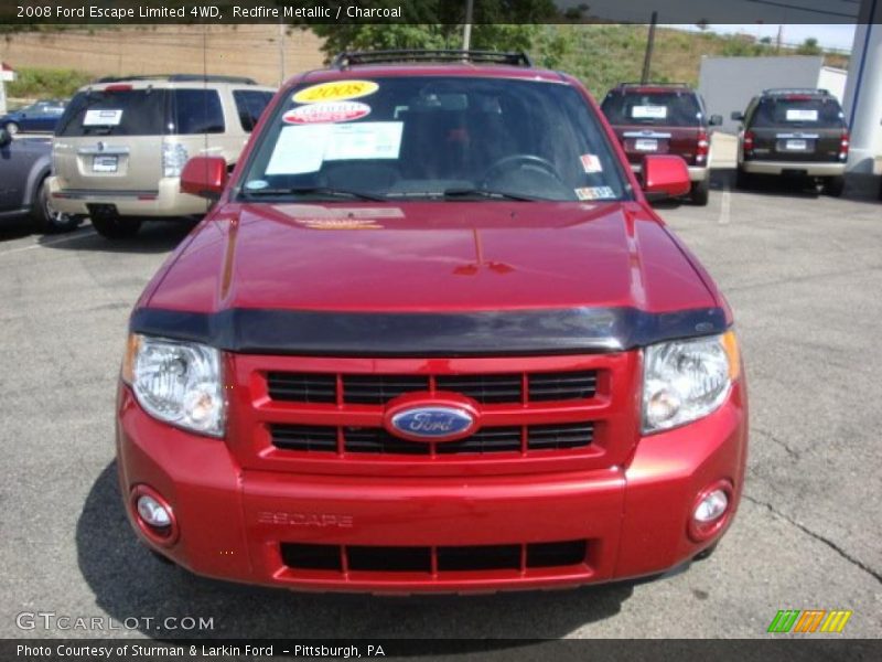 Redfire Metallic / Charcoal 2008 Ford Escape Limited 4WD