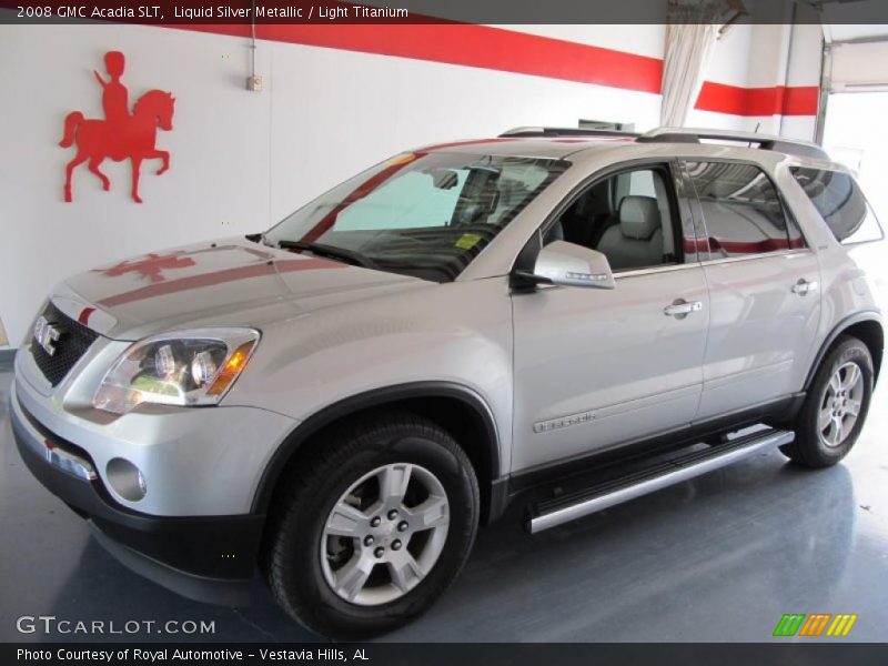 Liquid Silver Metallic / Light Titanium 2008 GMC Acadia SLT