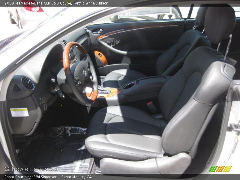 Arctic White / Black 2009 Mercedes-Benz CLK 550 Coupe