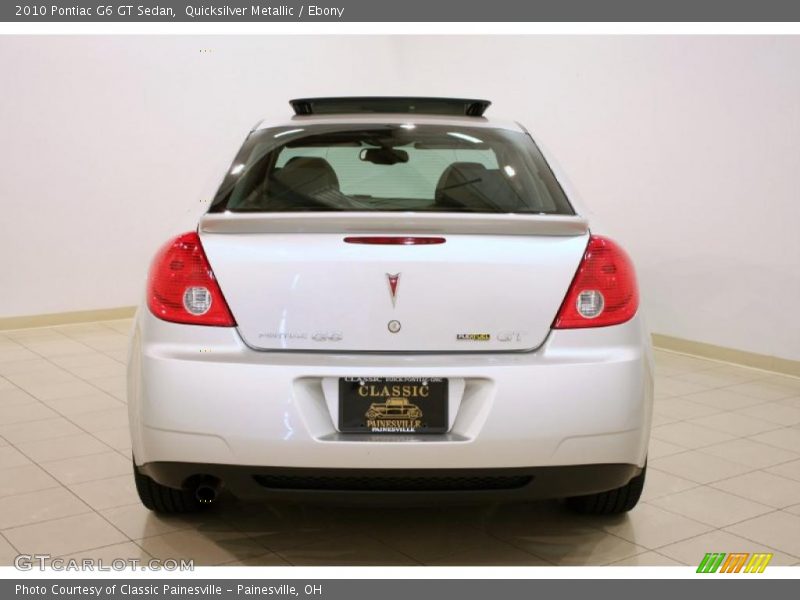 Quicksilver Metallic / Ebony 2010 Pontiac G6 GT Sedan