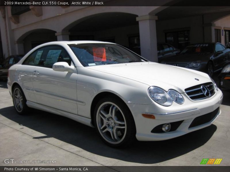 Arctic White / Black 2009 Mercedes-Benz CLK 550 Coupe