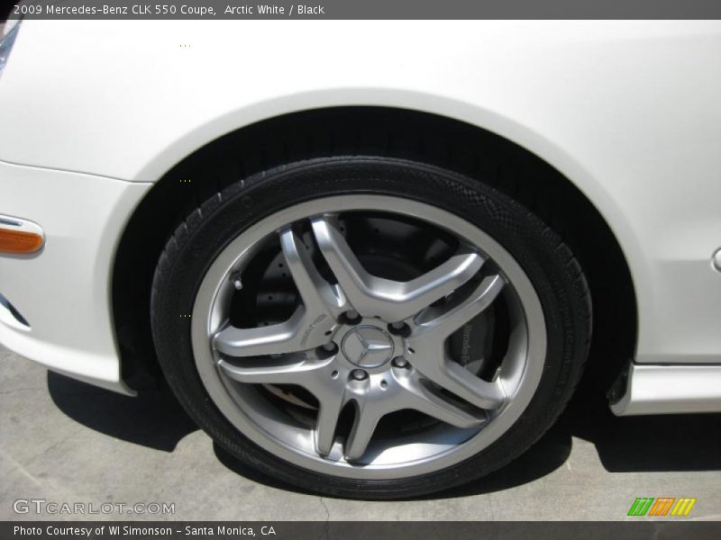 Arctic White / Black 2009 Mercedes-Benz CLK 550 Coupe