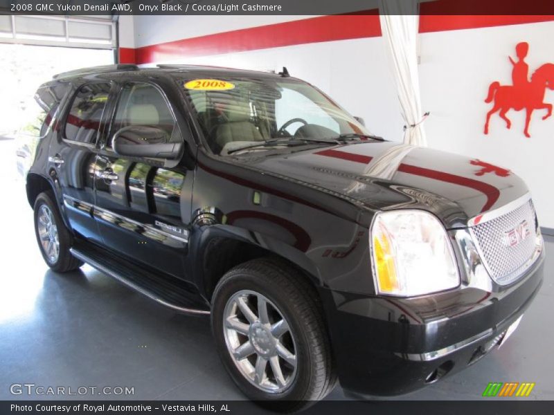 Onyx Black / Cocoa/Light Cashmere 2008 GMC Yukon Denali AWD
