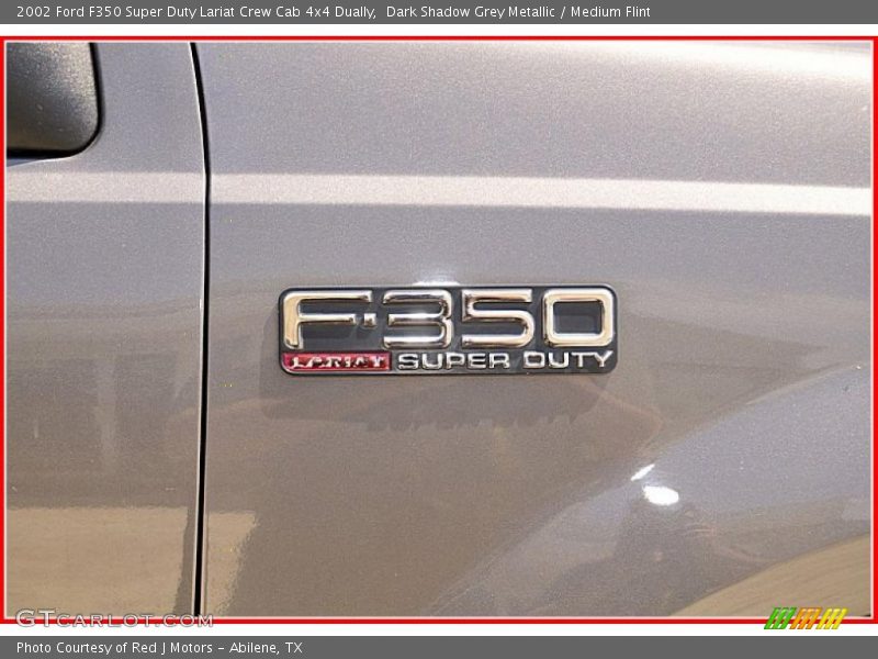 Dark Shadow Grey Metallic / Medium Flint 2002 Ford F350 Super Duty Lariat Crew Cab 4x4 Dually