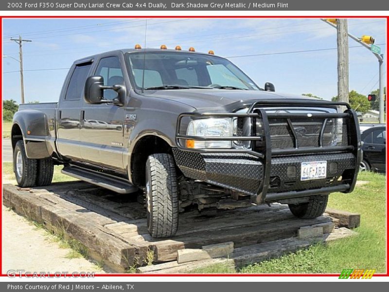Dark Shadow Grey Metallic / Medium Flint 2002 Ford F350 Super Duty Lariat Crew Cab 4x4 Dually