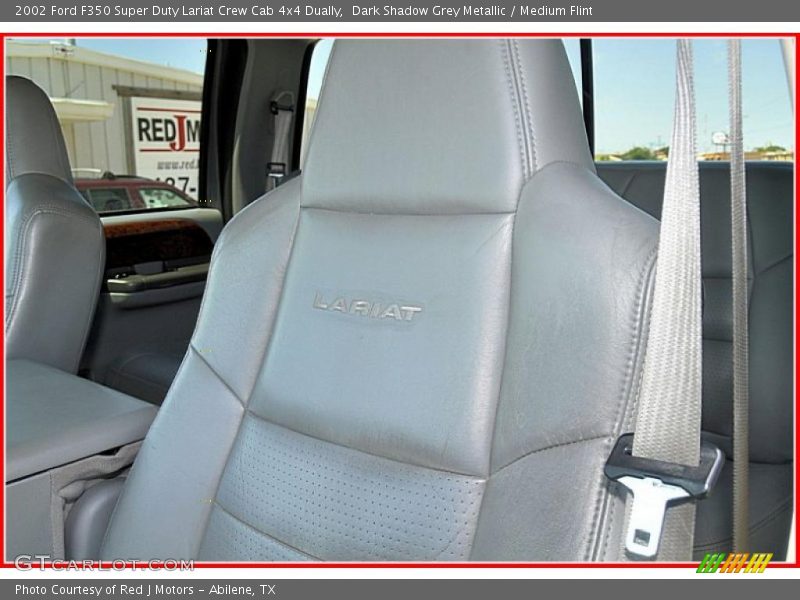 Dark Shadow Grey Metallic / Medium Flint 2002 Ford F350 Super Duty Lariat Crew Cab 4x4 Dually