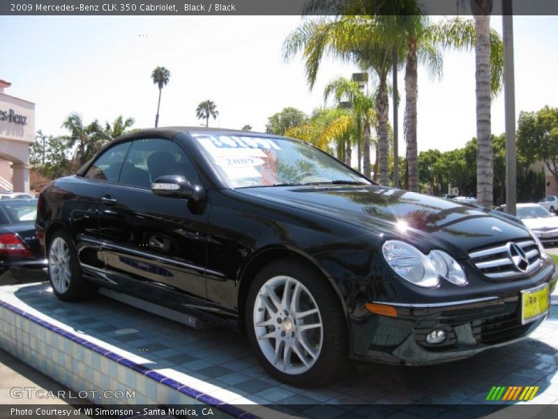 Black / Black 2009 Mercedes-Benz CLK 350 Cabriolet