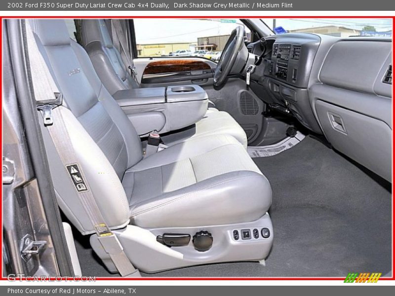 Dark Shadow Grey Metallic / Medium Flint 2002 Ford F350 Super Duty Lariat Crew Cab 4x4 Dually