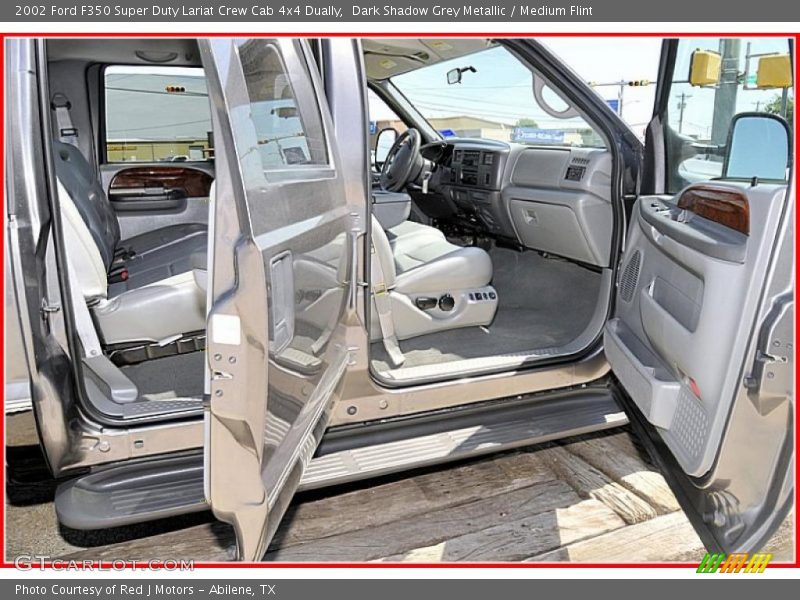 Dark Shadow Grey Metallic / Medium Flint 2002 Ford F350 Super Duty Lariat Crew Cab 4x4 Dually