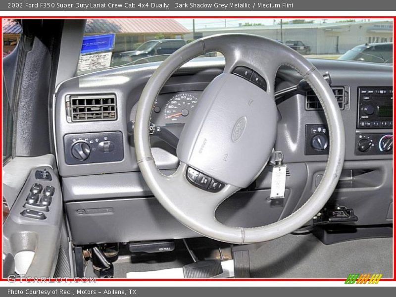 Dark Shadow Grey Metallic / Medium Flint 2002 Ford F350 Super Duty Lariat Crew Cab 4x4 Dually