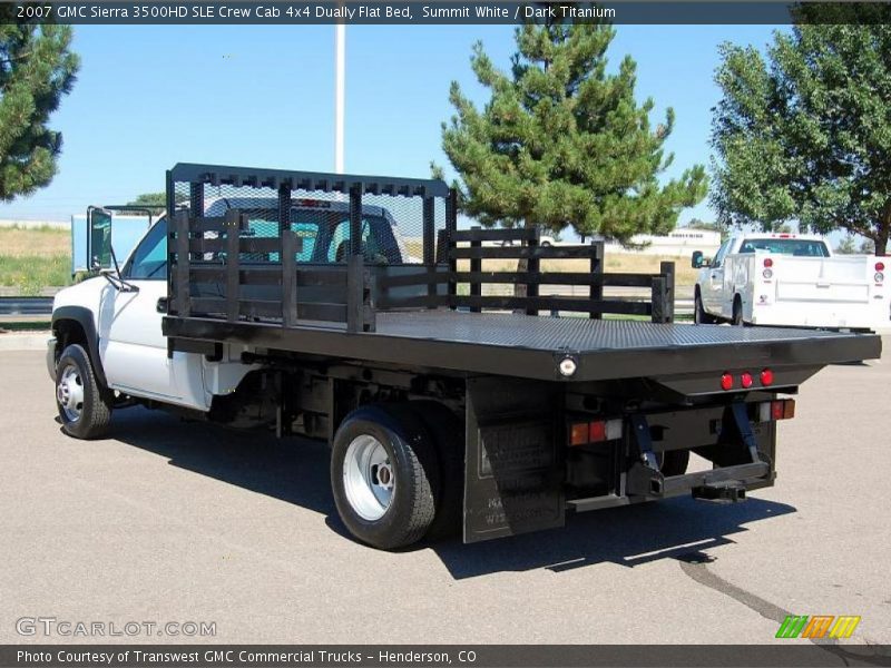 Summit White / Dark Titanium 2007 GMC Sierra 3500HD SLE Crew Cab 4x4 Dually Flat Bed