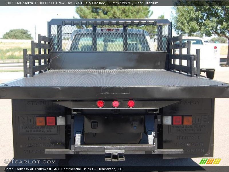 Summit White / Dark Titanium 2007 GMC Sierra 3500HD SLE Crew Cab 4x4 Dually Flat Bed