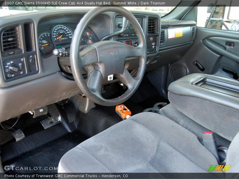 Summit White / Dark Titanium 2007 GMC Sierra 3500HD SLE Crew Cab 4x4 Dually Flat Bed