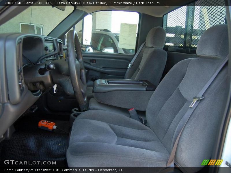 Summit White / Dark Titanium 2007 GMC Sierra 3500HD SLE Crew Cab 4x4 Dually Flat Bed