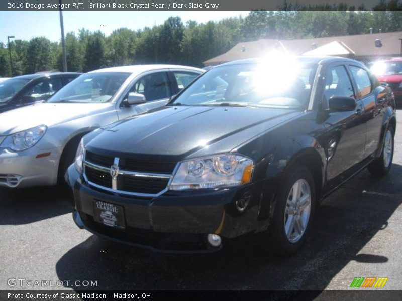 Brilliant Black Crystal Pearl / Dark Slate Gray 2010 Dodge Avenger R/T