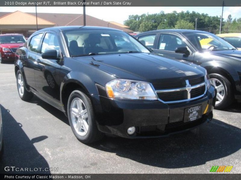 Brilliant Black Crystal Pearl / Dark Slate Gray 2010 Dodge Avenger R/T