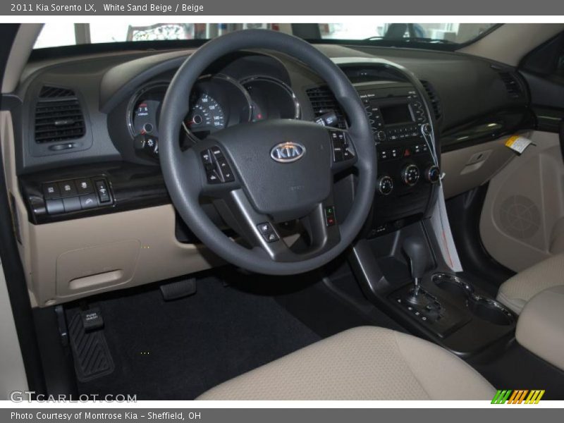 White Sand Beige / Beige 2011 Kia Sorento LX
