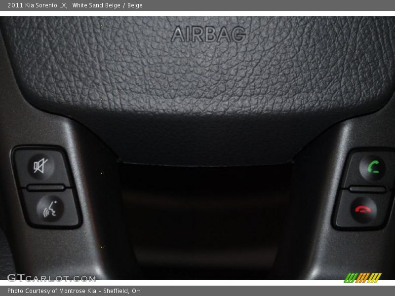 White Sand Beige / Beige 2011 Kia Sorento LX