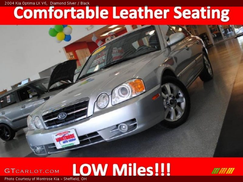 Diamond Silver / Black 2004 Kia Optima LX V6
