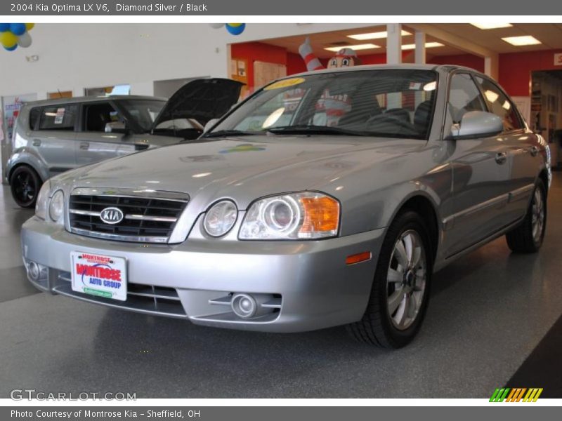 Diamond Silver / Black 2004 Kia Optima LX V6