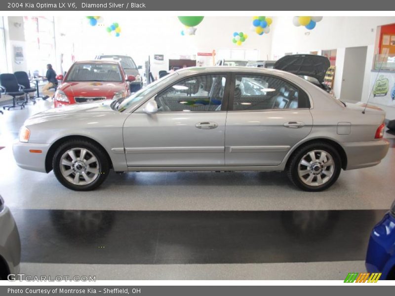 Diamond Silver / Black 2004 Kia Optima LX V6