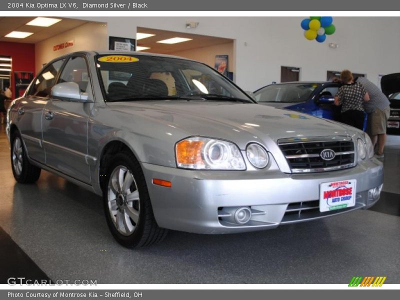 Diamond Silver / Black 2004 Kia Optima LX V6