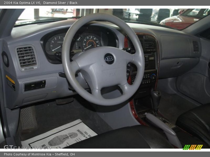 Diamond Silver / Black 2004 Kia Optima LX V6