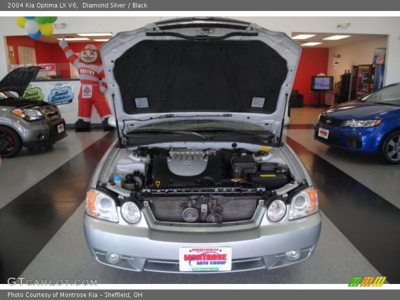 Diamond Silver / Black 2004 Kia Optima LX V6